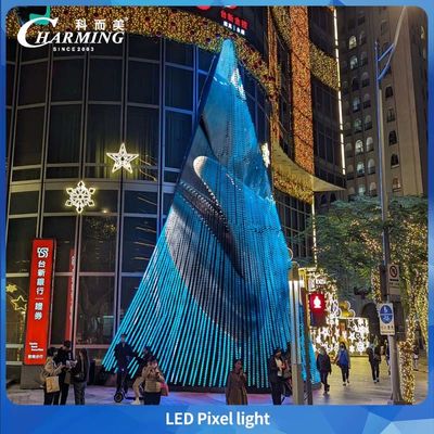 Baja potencia y resistente a los rayos UV DMX512 luz de píxel LED con cartel exterior