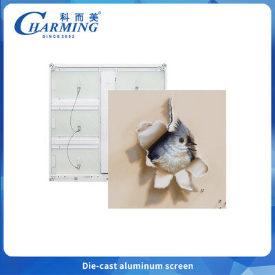 Pantalla LED exterior P6 Delgada y ligera para publicidad con costillas de disipación de calor con empalme de la esquina del arco