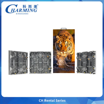 Pantalla LED exterior de forma creativa P3.91 Gabinete curvo flexible de ángulo recto 7680Hz para festival de conciertos