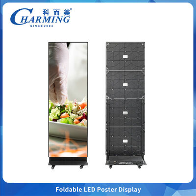 Pantalla LED de póster con diseño novedoso y empalme sin costuras, móvil, adecuada para aeropuertos y cines