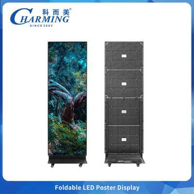 Pantalla de color completo para interiores LED Digital Signage P1.86 P2 P2.22 P2.5 Pantalla de pie plegable LED