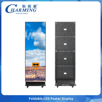 Pantalla plegable de carteles LED con un proceso GOB de alta tasa de actualización y control móvil inteligente
