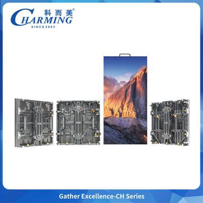 CH-H Cabinet LED exterior de borde recto P3.91 4000nits IP65 Mantenimiento delantero trasero para alquiler