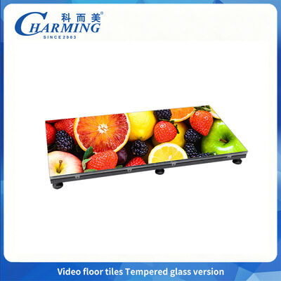 Pantalla LED interactiva de suelo con vidrio templado de 8 mm de grosor y paso de píxeles P3.91 para actuaciones en escenarios