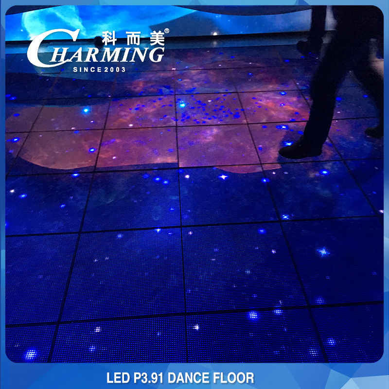 Panel de pantalla de azulejos de piso LED Pantalla de pantalla de azulejos de piso LED RGB Impermeable IP65 3840Hz Soporte Show de baile de maleza
