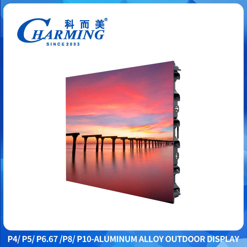 Pantalla LED exterior ligera de magnesio con frecuencia de actualización de 7680 Hz y soporte de elevación para alquiler y publicidad