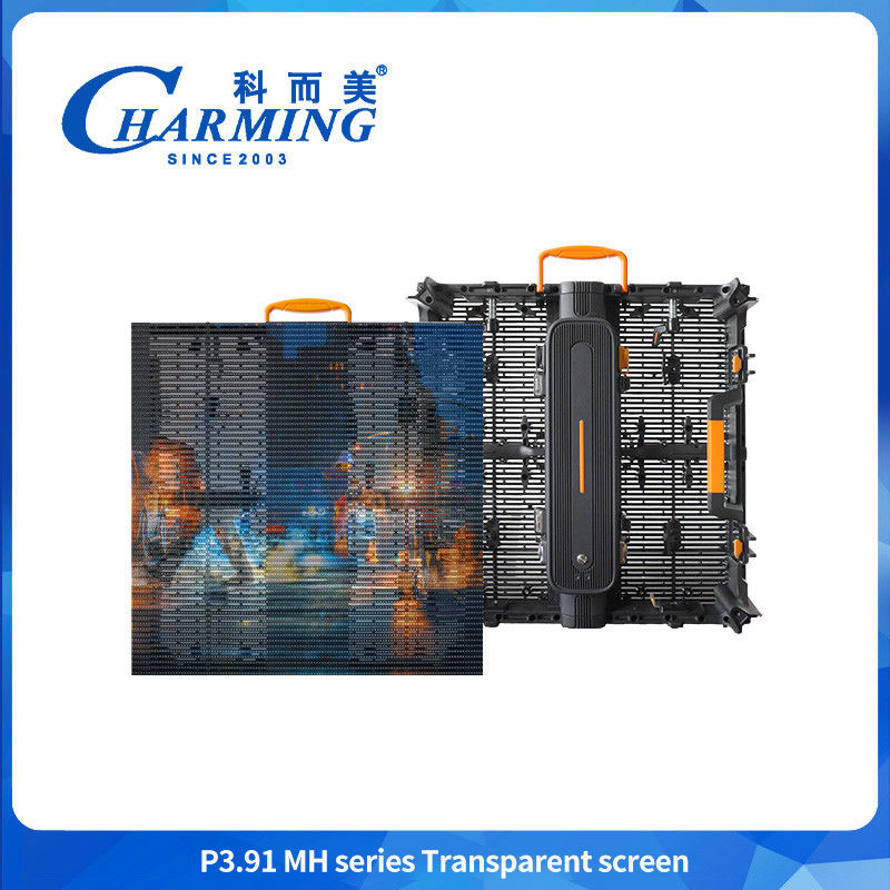 Pantalla LED transparente Vidrio interior exterior Pantalla de pantalla de película LED transparente Pantalla de vídeo