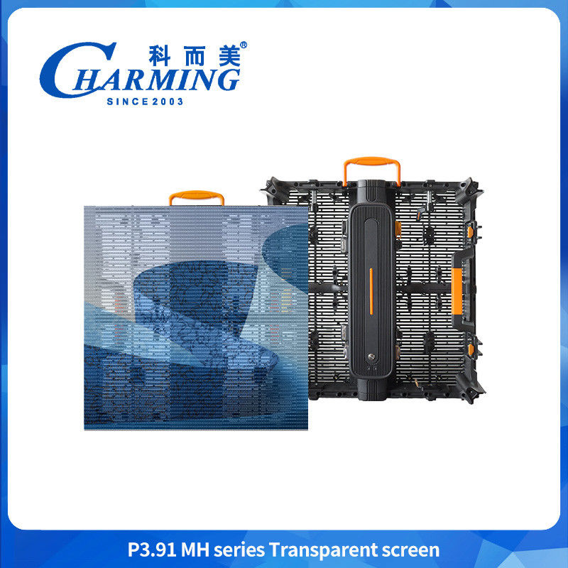 Ultraligero, totalmente impermeable IP65 de alta transparencia 4K LED para exteriores P3.91-7.81