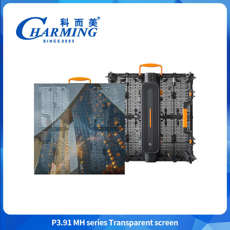 Centro comercial de alta luminosidad 3.91-7.8mm Hd comercial pantalla transparente LED impermeable pared de vídeo para publicidad