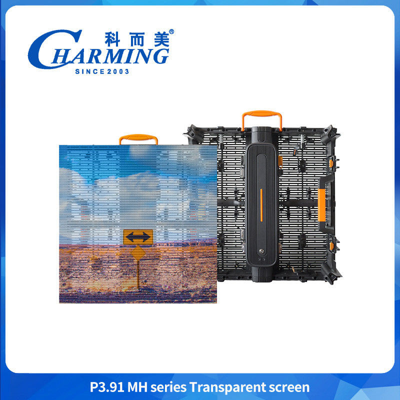 IP65 exterior P3.91-P7.8 Vidrio transparente 3D con pantalla de LED Video pantalla de pared