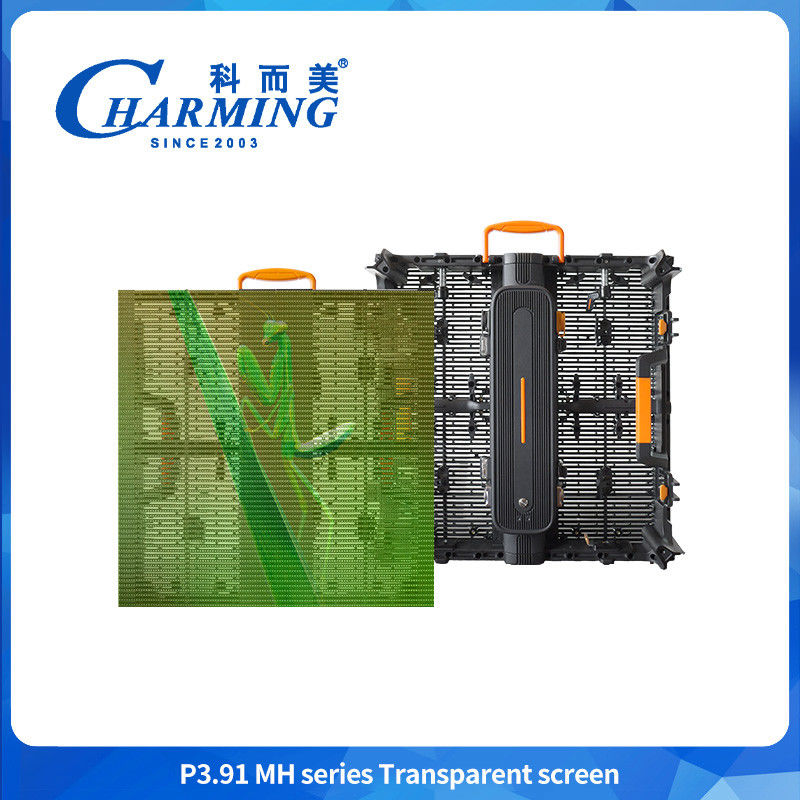 Centro comercial 3.91mm Hd Pantalla transparente LED impermeable Pared de vídeo para publicidad