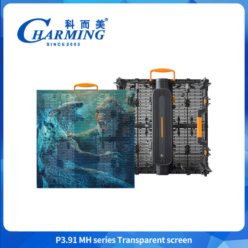 Display de cortina LED exterior transparente de vidrio de ventana de 3,91 mm Pared de vídeo para edificios