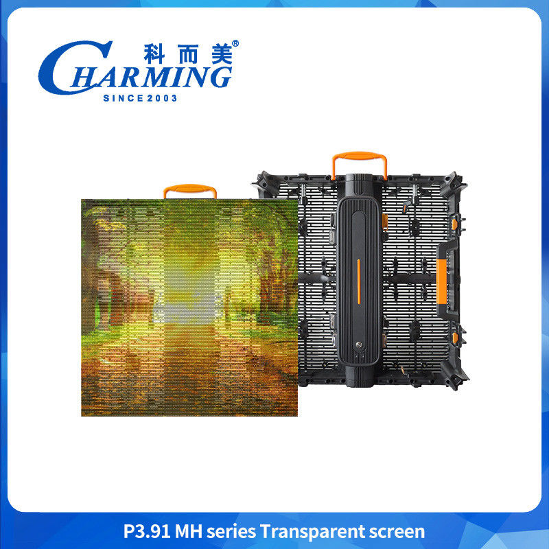 P3.91 Pantalla de LED de color completo de 500*500 mm de aluminio ligero de luz transparente