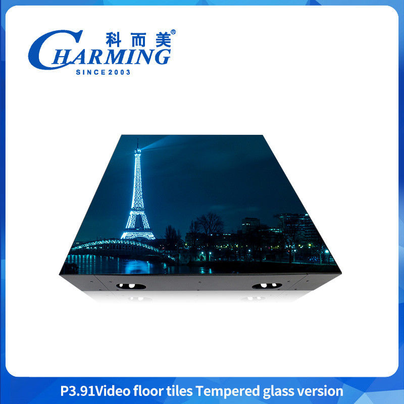 P3.91 Modelo de vidrio templado con pantalla ultraclara Video Tejas de suelo de baile para actividades de alquiler en interiores y exteriores Mantenimiento rápido