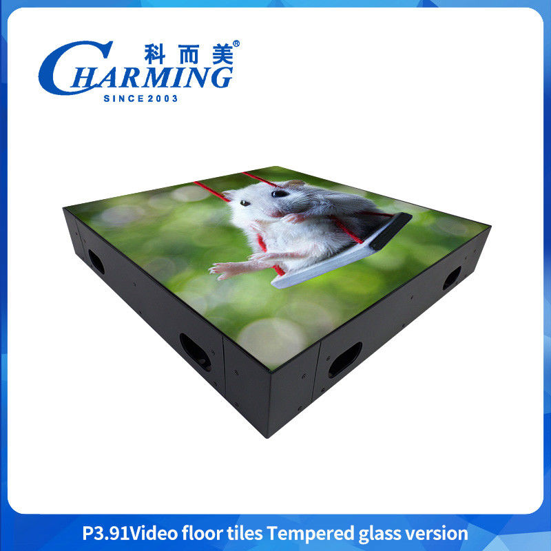 Capa de vidrio ultra delgado para interiores y exteriores cubierta de marco de hierro escenario de piso panel digital interactivo de video de pared de piso de baile pantalla LED