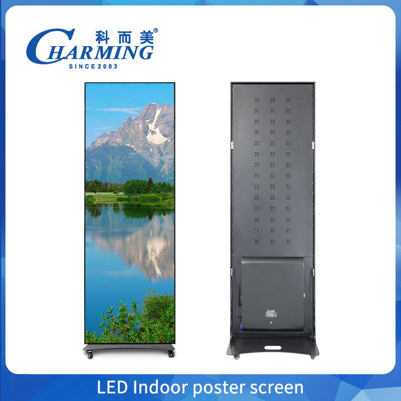 LED a todo color 640X1920mm P2 P1.86 P2.5 P3 Piso LED de pie Poster Wifi Usb Espejo móvil Poster paneles de pantalla