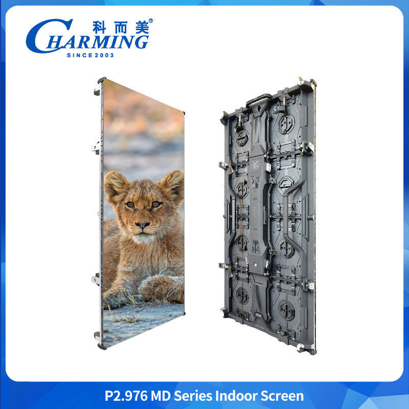 Alquiler de pantalla LED de publicidad interior de pared P3.91 P2.98 pantalla LED de publicidad interior flexible con escenario curvo