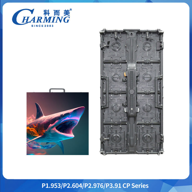 Caja de aleación de aluminio P2.6/2.98/3.91 Serie CP Pared de vídeo LED exterior con posicionamiento de bola de resorte