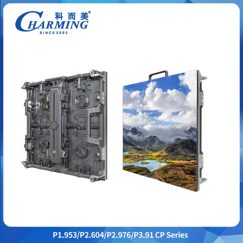 P2.9mm Panel LED a todo color con fondo curvo en interiores Armario de aluminio con pantalla LED para publicidad