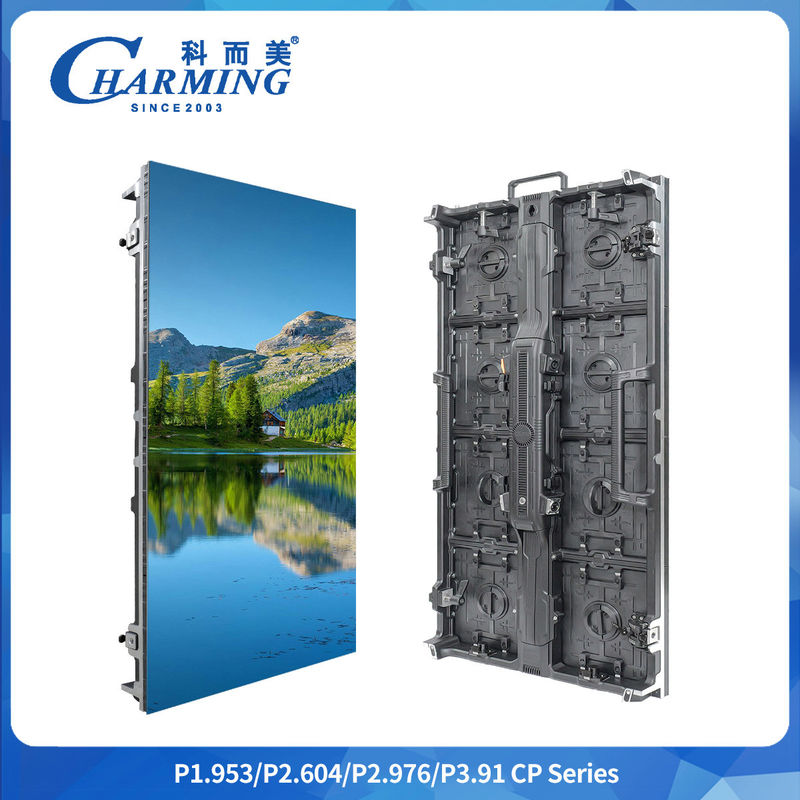 Alta definición P1.9-3.91 7680hz Tasa de actualización Cp Serie 500*500/1000mm Staggered Splicing Alquiler Regula curva exterior e interior Flexible Led Video Wall