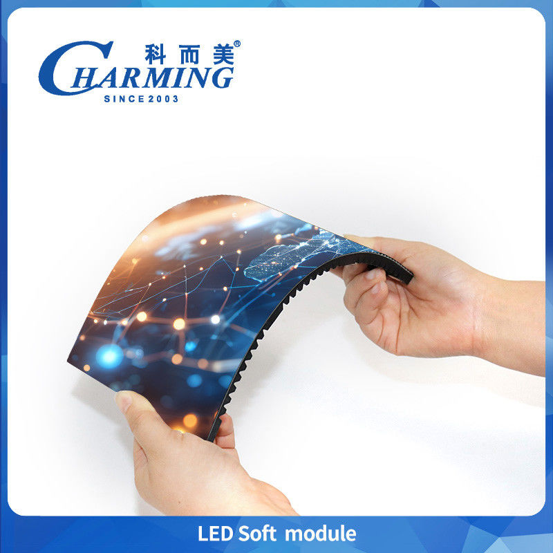 Panel de módulo LED suave magnético flexible de mantenimiento frontal personalizado P1.86 P2 P2.5 HD Pantalla LED cilíndrica para exhibición creativa