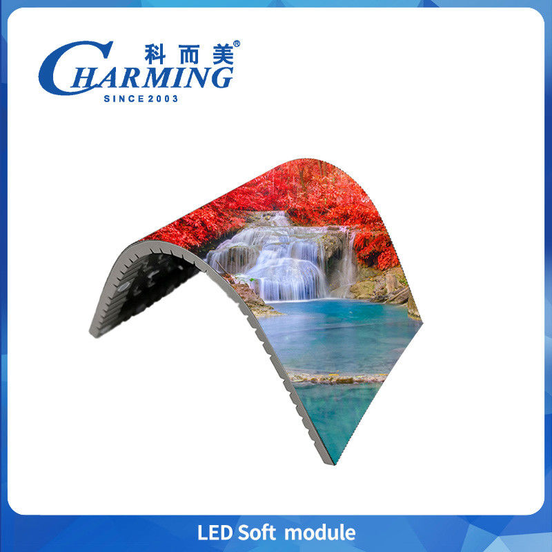 P1.86-P4 Pantalla LED interior módulos blandos 4K Curva máxima hasta 135° para pantallas publicitarias comerciales