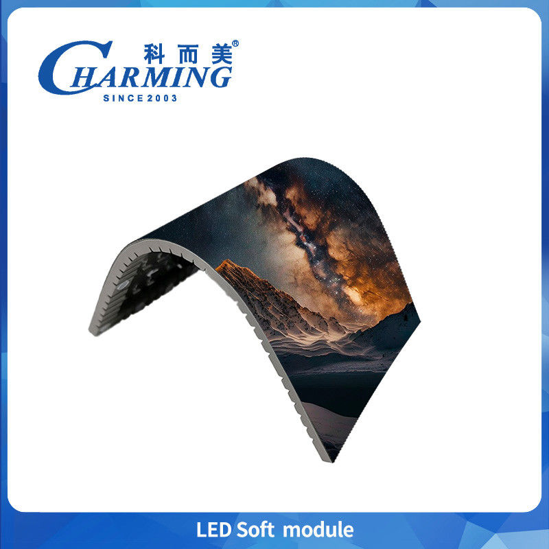 Modulo suave de LED P3 3Mm Indoor Display Board de color completo Curva de pantalla de video de pared flexible para publicidad
