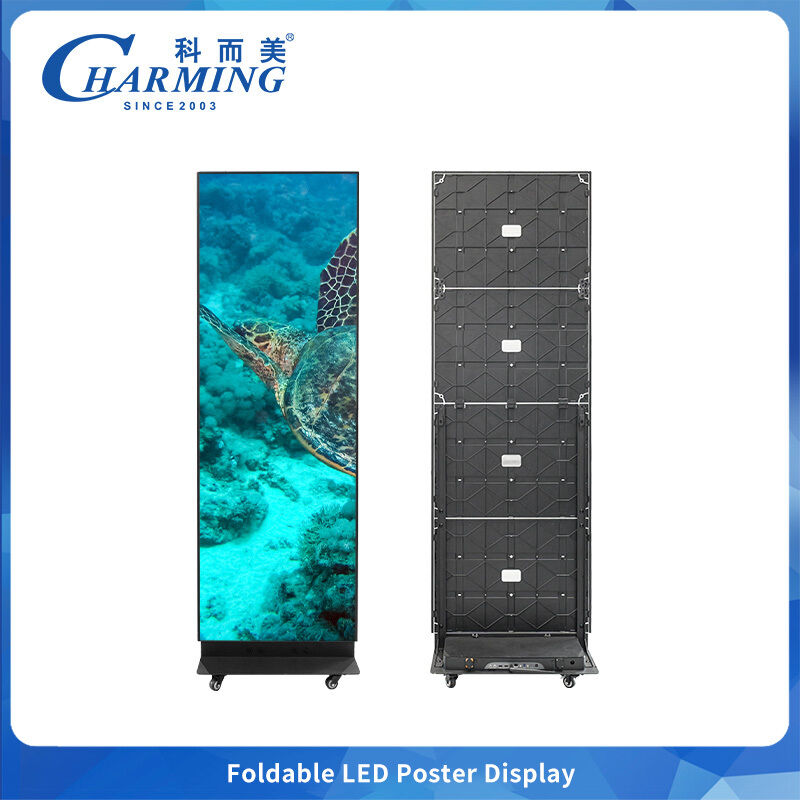 Pantalla LED plegable P2.5 de mantenimiento frontal con pantalla de doble cara para publicidad interior