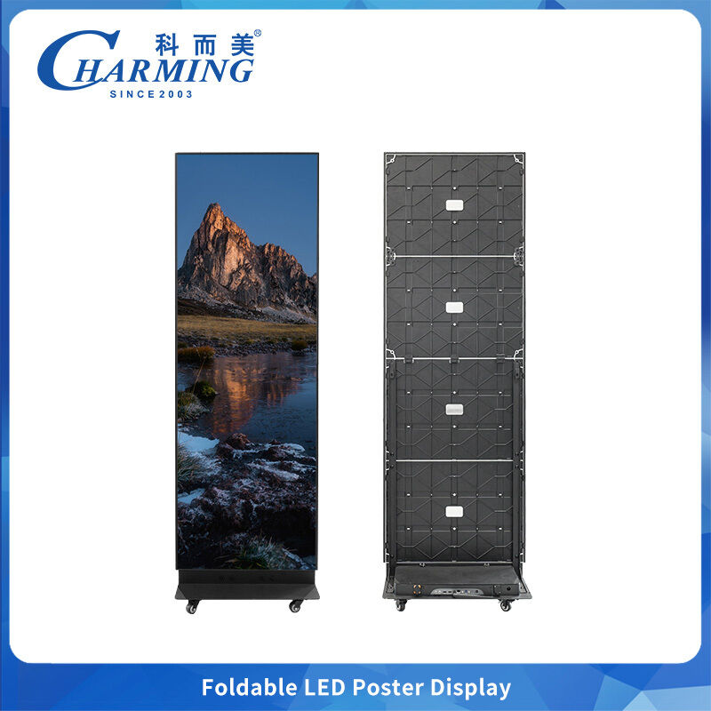Pantalla plegable de carteles LED con un proceso GOB de alta tasa de actualización y control móvil inteligente