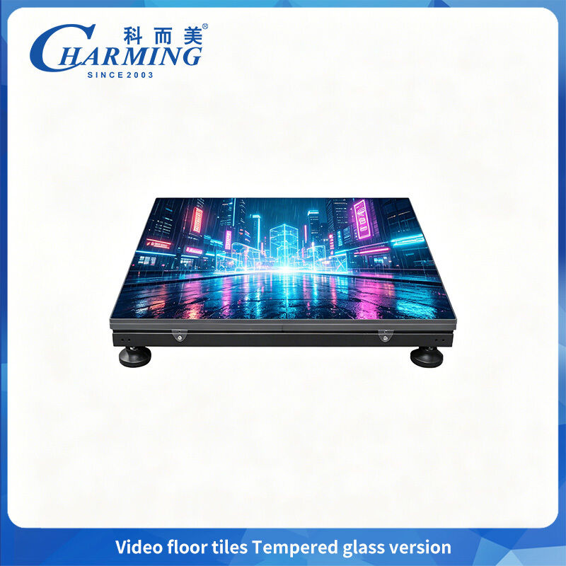 500x1000mm Alto rendimiento P3.91 LED Video Tejas de piso / Vidrio templado Interactivo piso de baile