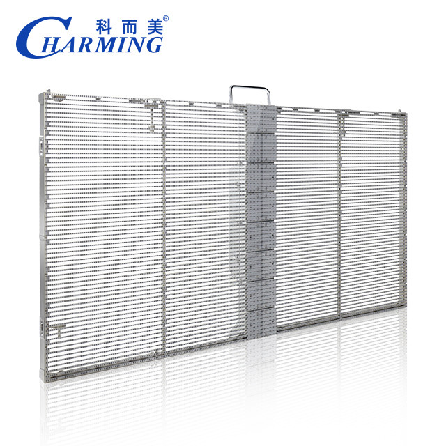 Pantalla transparente al aire libre 1000x500m m de la alta pared video transparente LED de la permeabilidad LED