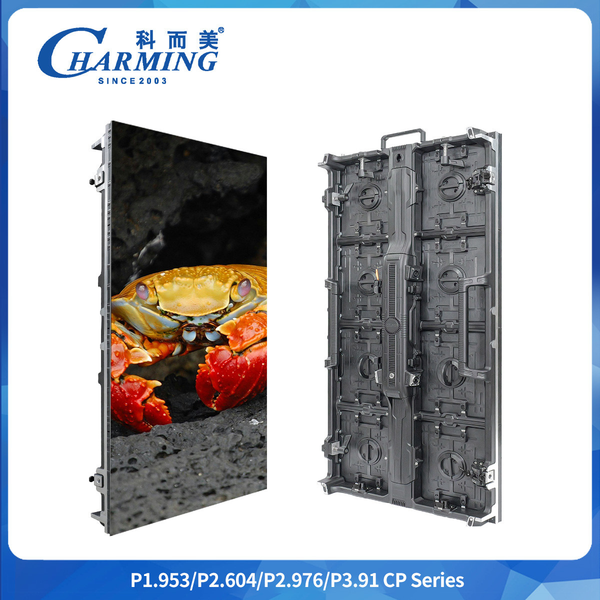 Cabinet MaxPower 400w P2.6/2.98/3.91 de la serie CP Pared de vídeo LED exterior con posicionamiento de bola de resorte