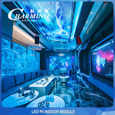 Módulos interiores 256x128MM de la pantalla LED del hotel 4K P4 RGB para el club