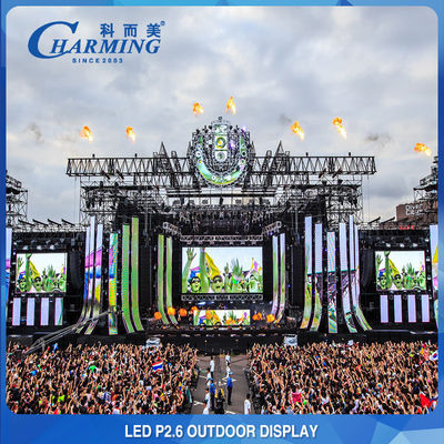 Pantalla de pared de video LED de alquiler de escenario sin costuras P2.6 1920HZ-3840HZ