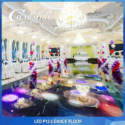 Piso video del vidrio 40x40 LED del genio, pista de baile interactiva práctica del LED