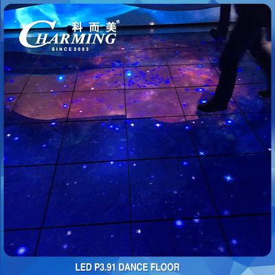 Panel de pantalla de azulejos de piso LED Pantalla de pantalla de azulejos de piso LED RGB Impermeable IP65 3840Hz Soporte Show de baile de maleza