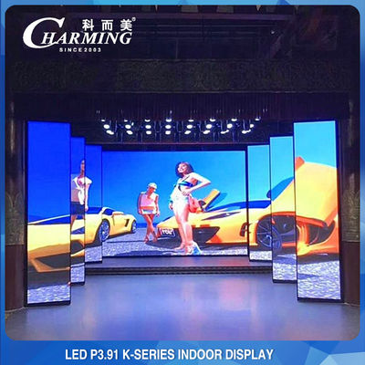Pared de video LED para interiores de 14-16 bits, pantalla LED de alquiler para interiores P3.91 IP42
