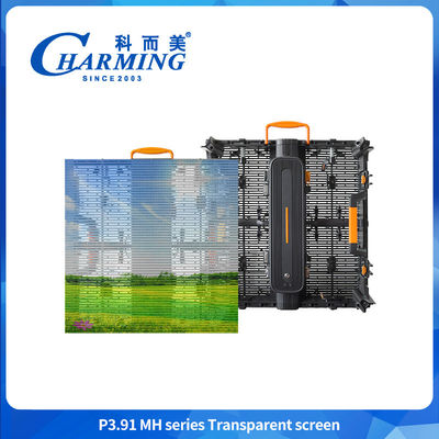 P3.91 Tableros de visualización de vídeo LED exteriores transparentes de las tiendas