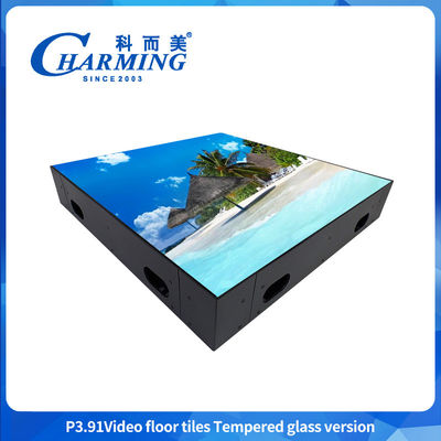 P3.91 Indoor Interactivo 3D LED Video Baile de piso Club de bodas Tejas de piso