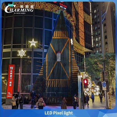 Baja potencia y resistente a los rayos UV DMX512 luz de píxel LED con cartel exterior