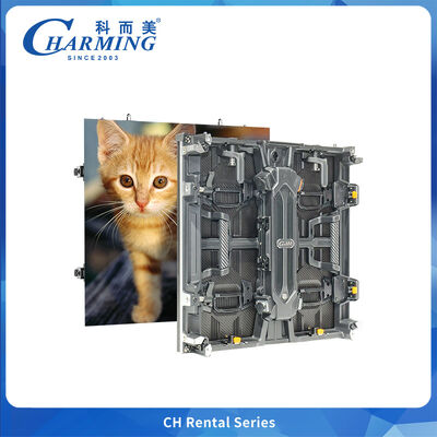 Pantalla LED exterior de forma creativa P3.91 Gabinete curvo flexible de ángulo recto 7680Hz para festival de conciertos