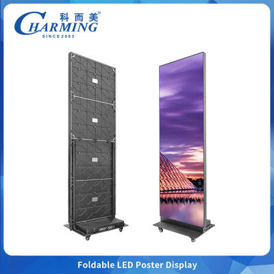 Pantalla de cartel LED de 7680Hz P2.5 Plegable mantenimiento frontal en interiores con GOB