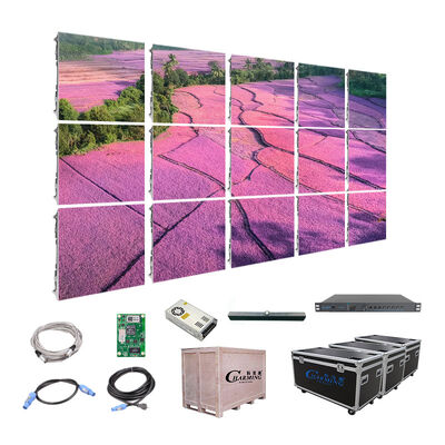 Muro de video LED P3.91 de alta frecuencia de actualización interior de 3840 Hz con gabinete de aluminio fundido a presión y diseño liviano de 500x1000 mm